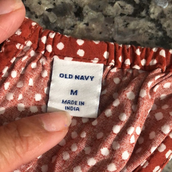 White & Burnt Orange Romper - Picture 4 of 5